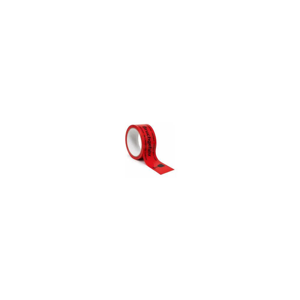 Warnband Klebeband 48mmx66m activaTape Low Noise rot mit Aufdruck Bruchgefahr