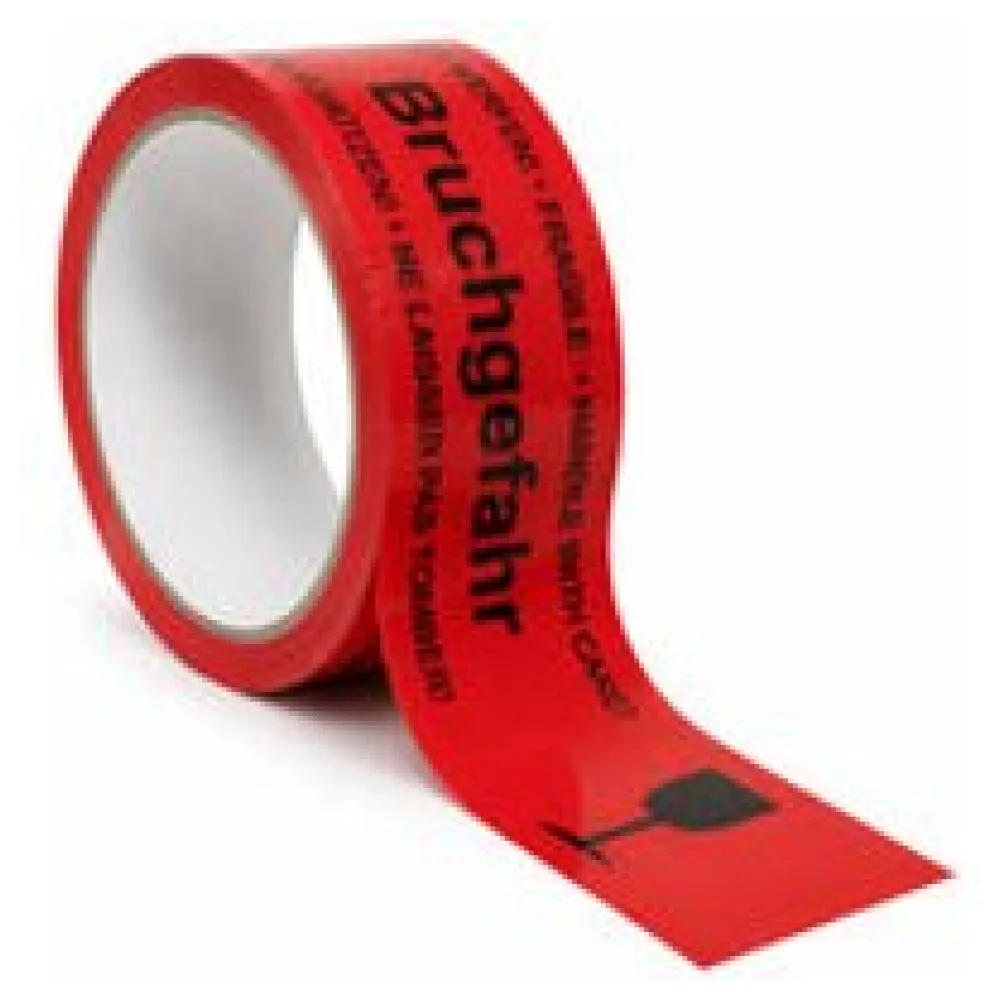 Warnband Klebeband 48mmx66m activaTape Low Noise rot mit Aufdruck Bruchgefahr – Bild 3