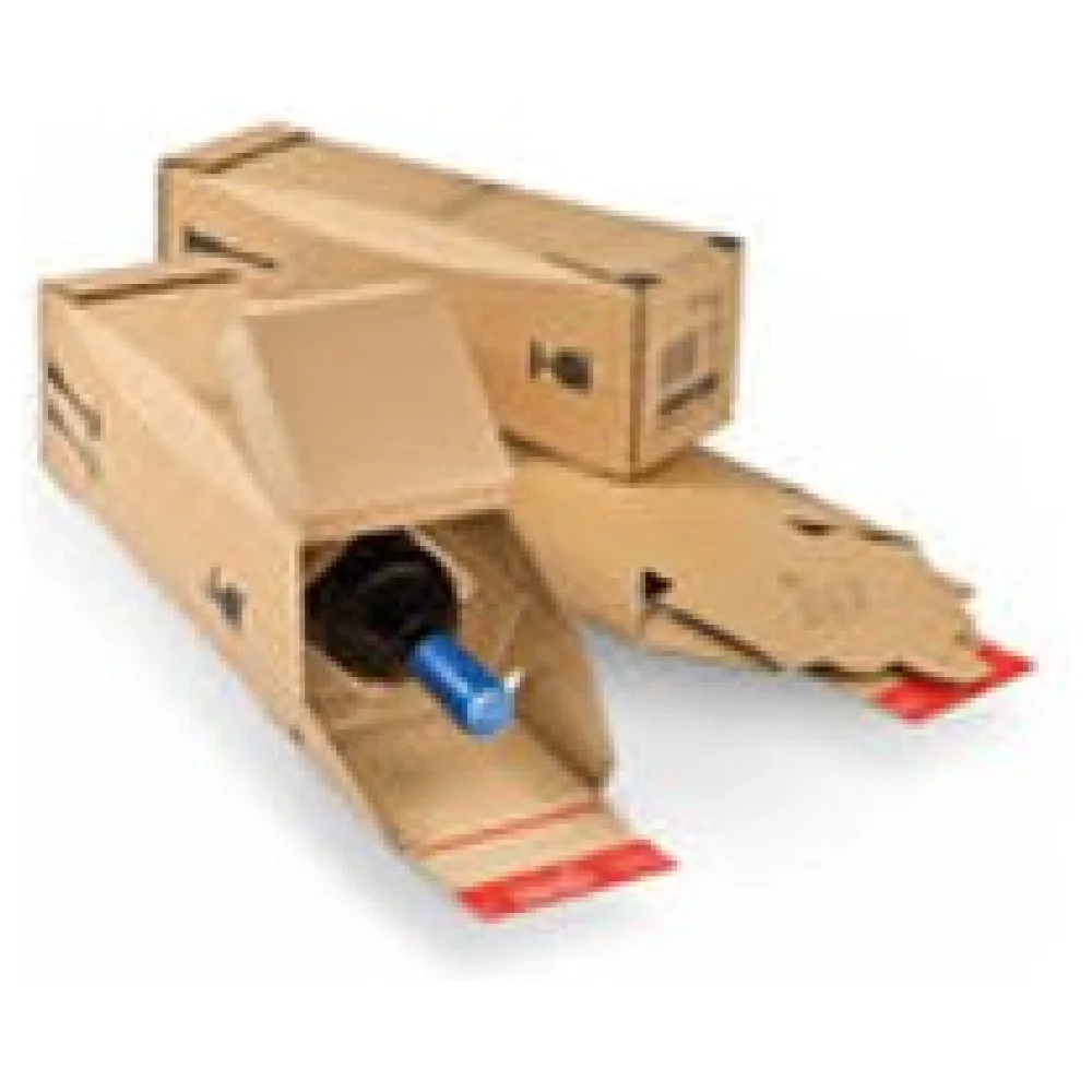 Flaschenversandkarton für 1 Flasche 362 x 115 x 115mm mit DHL Zertifizierung braun – Bild 3