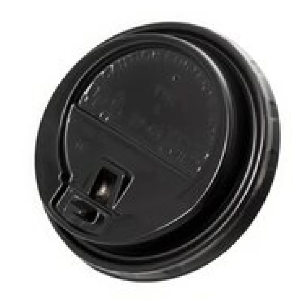 Domdeckel mit Verschlußklappe schwarz für Pappbecher COFFEE TO GO 90mm O, 100 Stk.