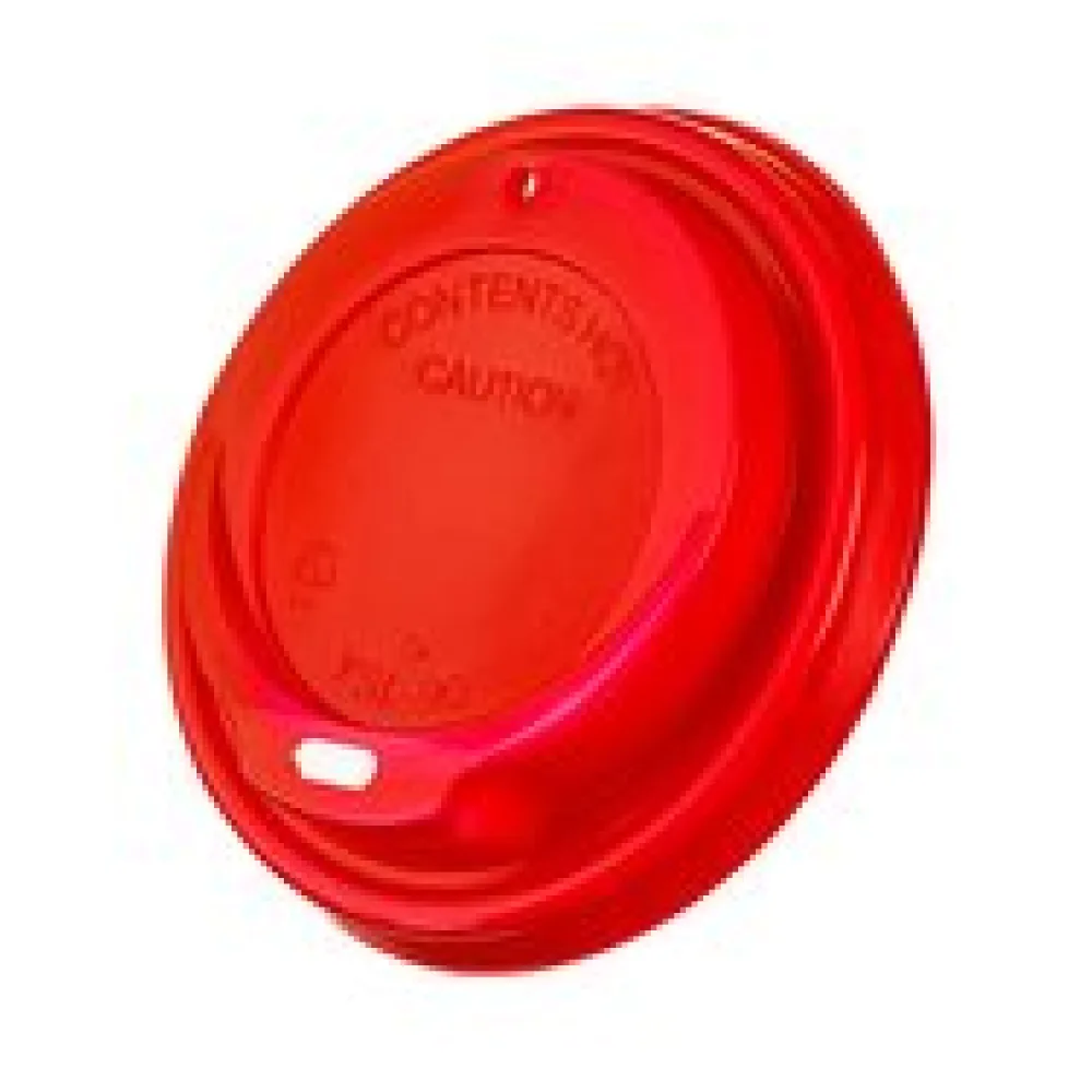 Domdeckel rot für Pappbecher COFFEE TO GO mit 90mm O, 100 Stk.