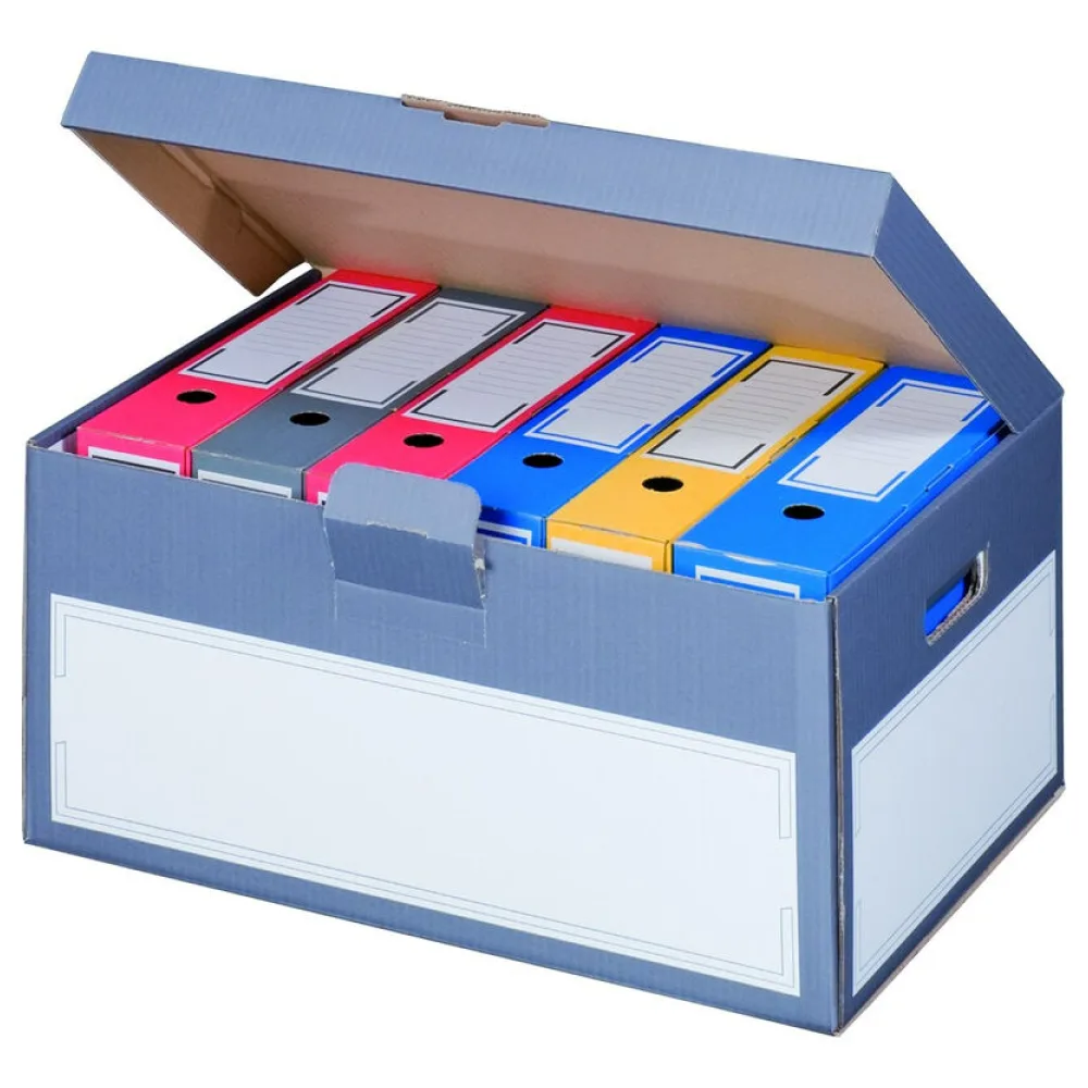 Archivbox mit Klappdeckel 522x333x268mm anthrazit – Bild 2