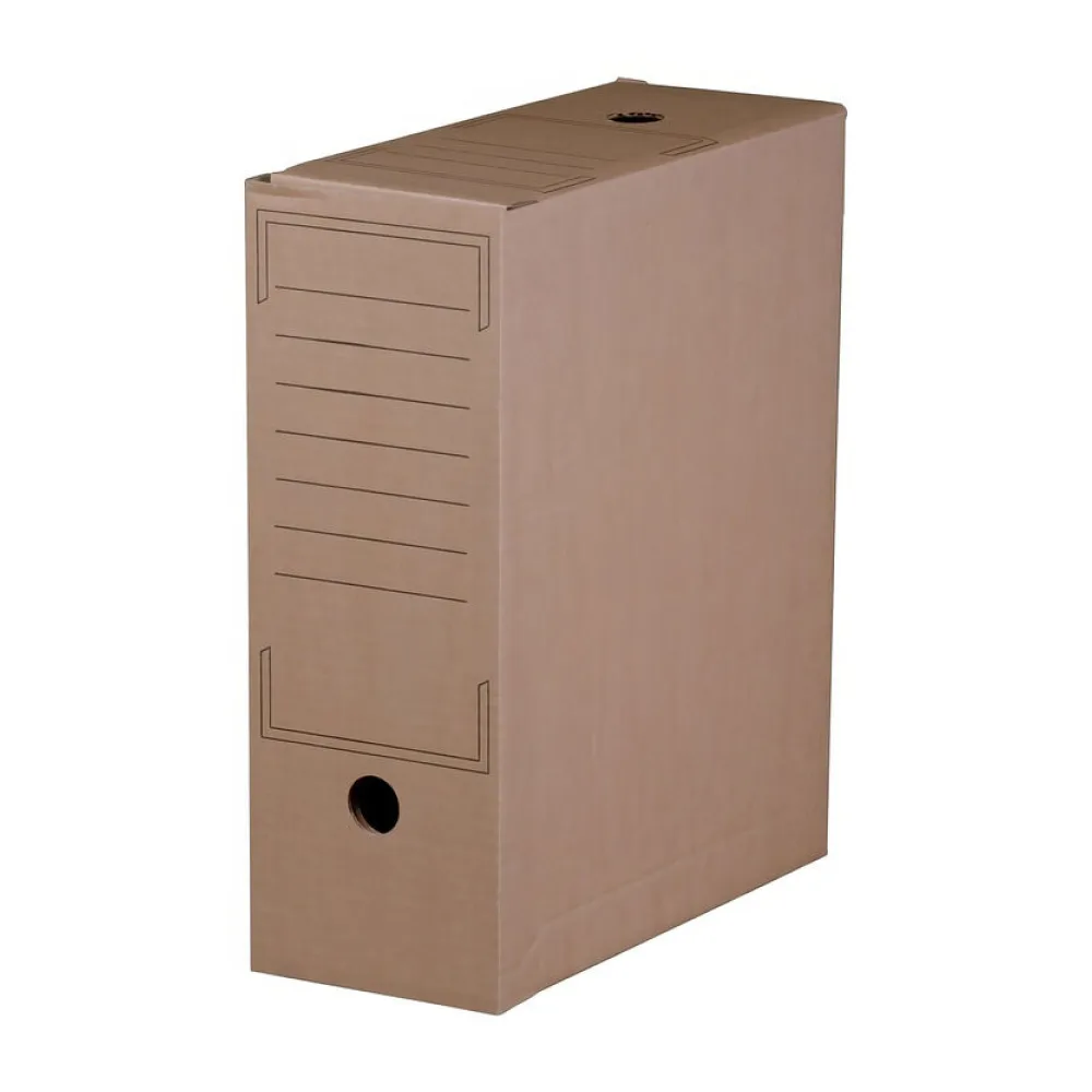 Archiv-Ablagebox 100 mit Automatikboden 323x96x272mm braun – Bild 2