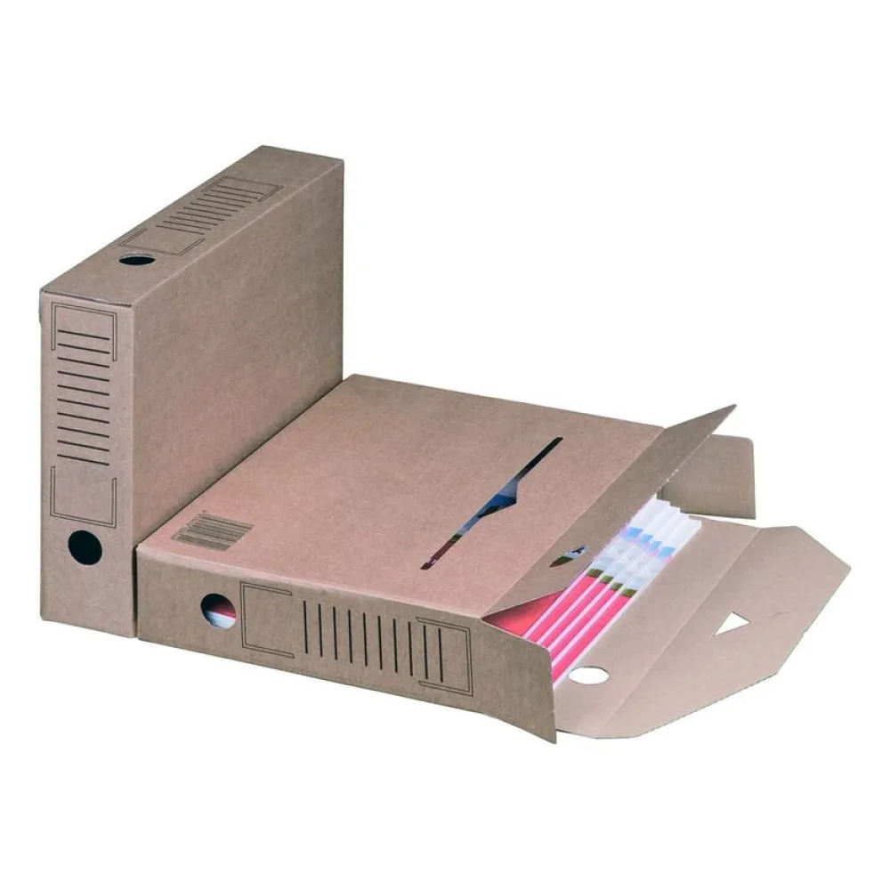 Archiv-Ablagebox 315x65x233mm wiederverschließbar braun – Bild 2