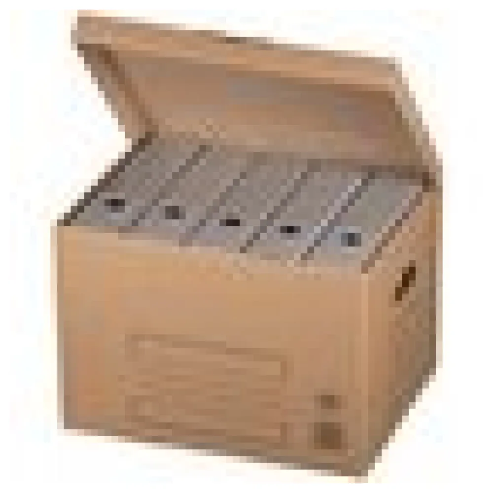 Archivbox mit Klappdeckel und Automatikboden 410x320x285mm braun – Bild 4