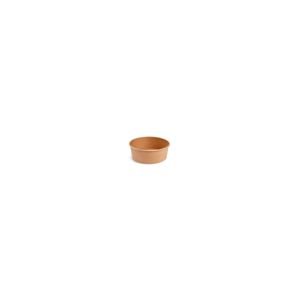 Salatschalen Feinkostschalen braun O150mm aus Pappe PE-beschichtet 1000ml, 50 Stk.