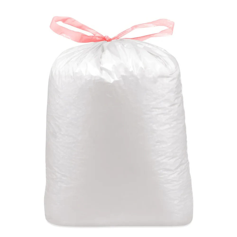 Müllsäcke mit Zugband 120 Liter 70 x 100 cm ECONOMY LDPE weiß, 10 Stk. – Bild 2