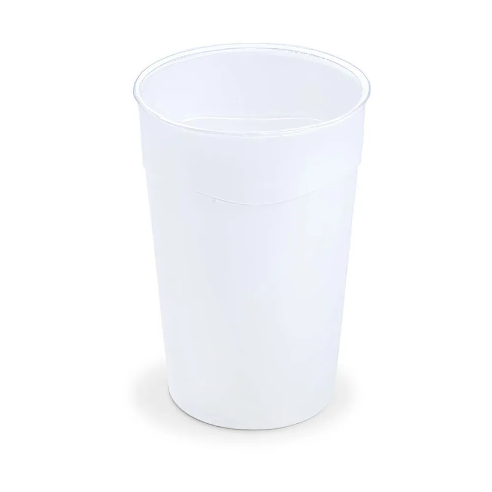 Mehrwegbecher Heißgetränkebecher transparent milchig transluzent Eichstrich 300ml O 80mm, 10 Stk. – Bild 2
