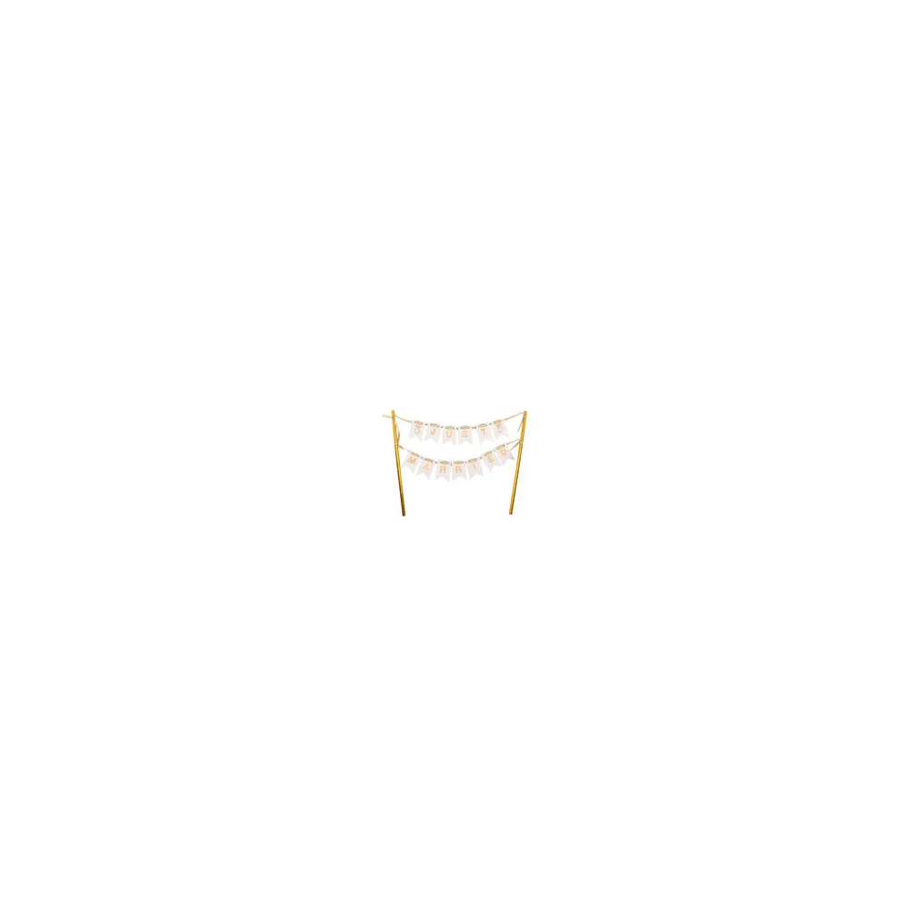 Tortenstecker Hochzeit Cake Topper 'Just married' ca. 28 cm