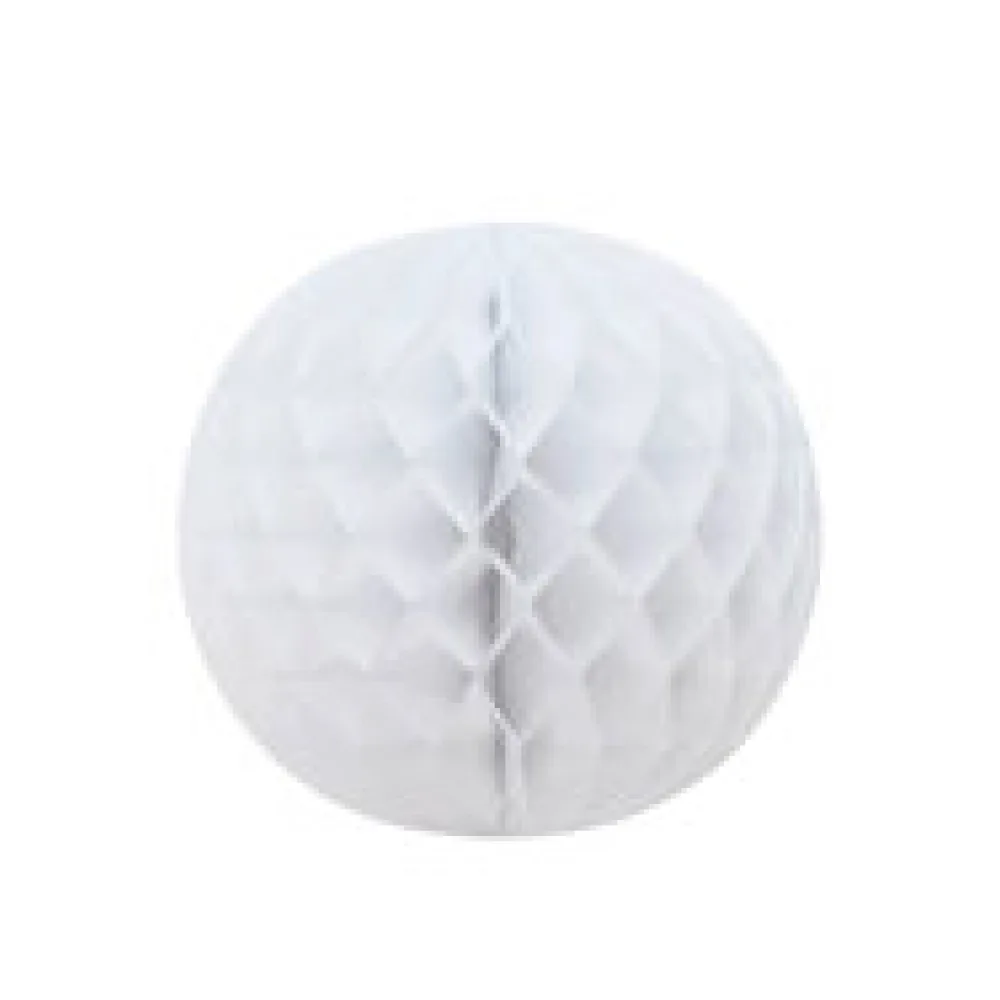 Wabenball Lampion rund weiß O 25 cm