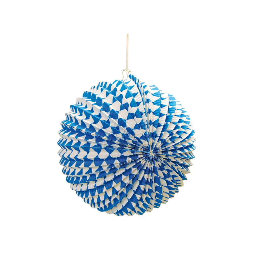 Lampion Oktoberfest Bayerische Raute blau O 24 cm – Bild 2