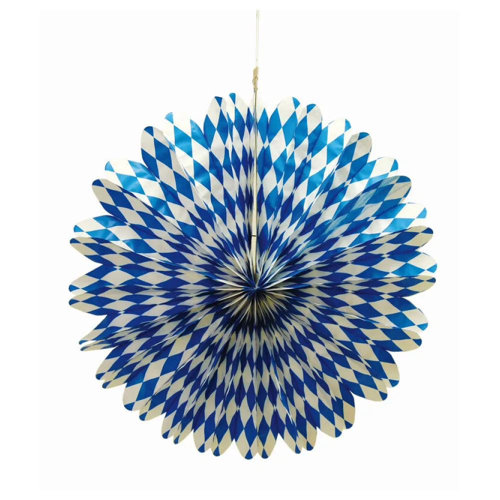 Rosette Oktoberfest Bayerische Raute blau O 50 cm – Bild 2