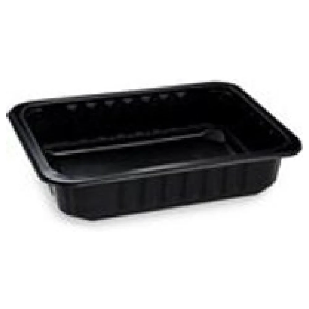 Siegelschalen Menüschalen ungeteilt 22,7 x 17,8 x 5 cm schwarz 1400ml, 320 Stk. – Bild 3