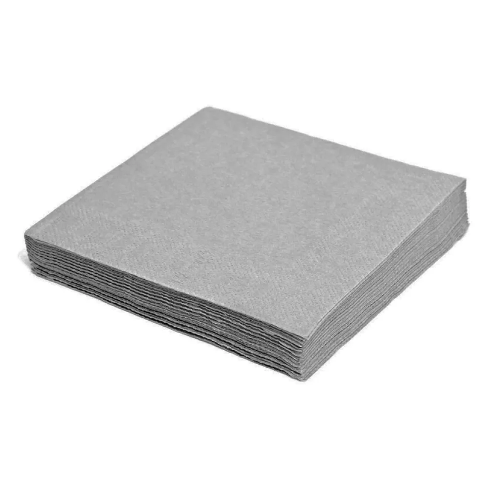 Servietten 24 x 24 cm 1/4 -Falz, 2-lagig grau, 250 Stk. – Bild 2
