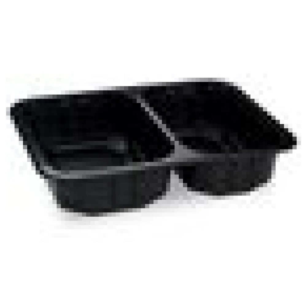 Siegelschalen Menüschalen 2- geteilt 22,7 x 17,8 x 5 cm schwarz 1300ml, 320 Stk. – Bild 4