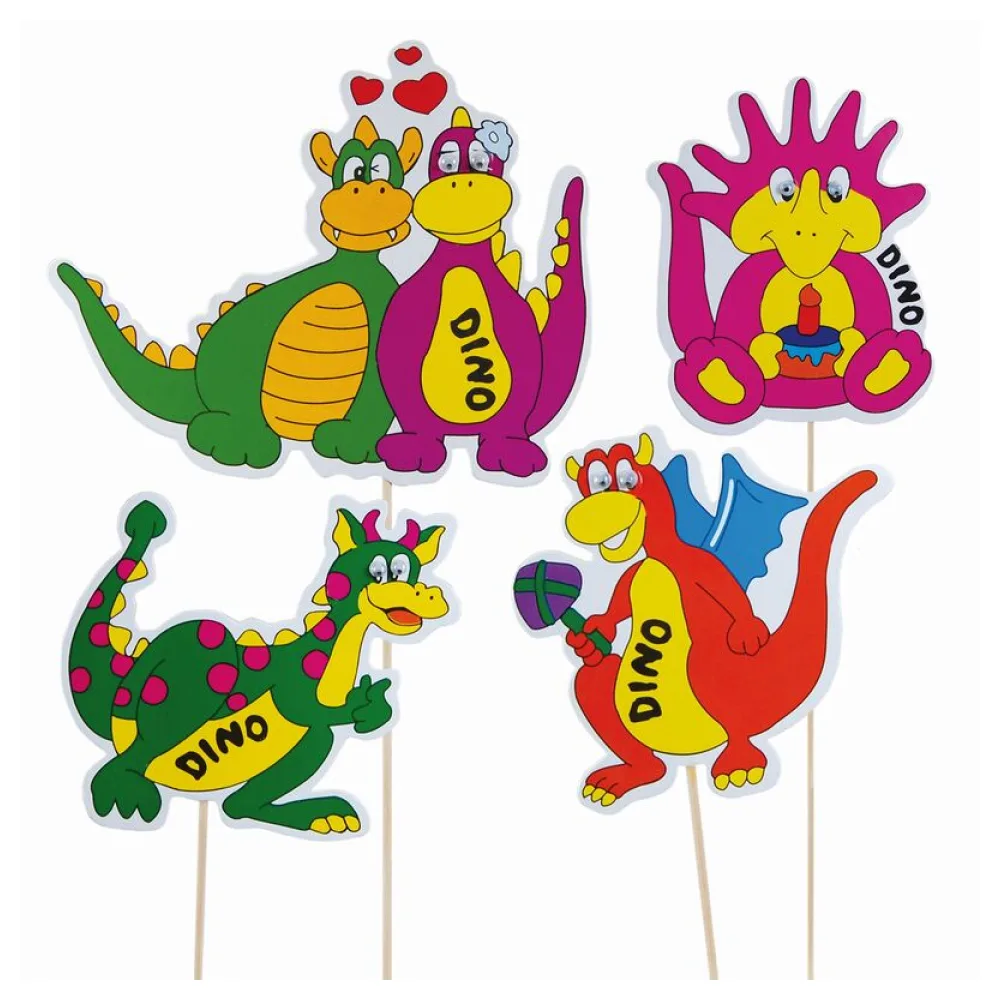 Deko-Picker "Dino Familie", 21cm, 100 Stk. – Bild 2