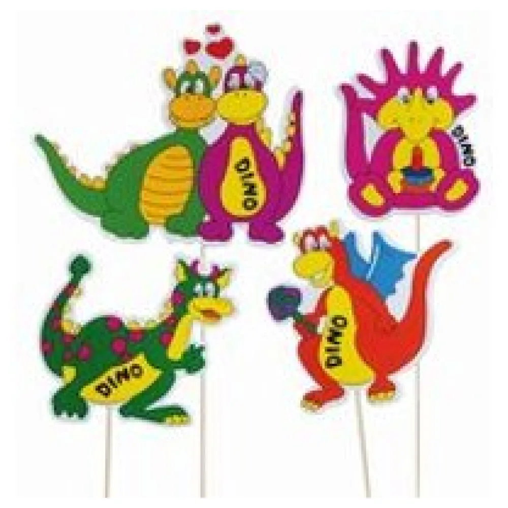 Deko-Picker "Dino Familie", 21cm, 100 Stk. – Bild 3