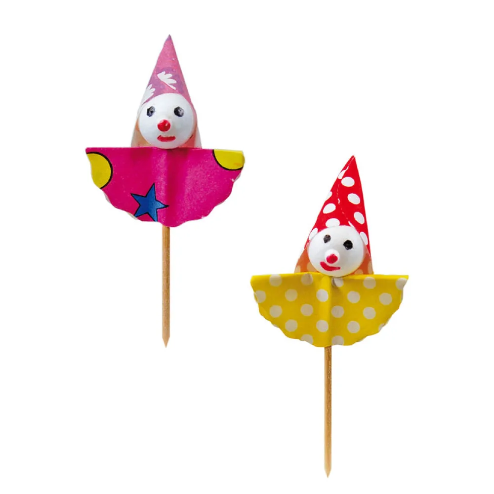 Deko-Picker "Clown", 8.5cm, 100 Stk. – Bild 2