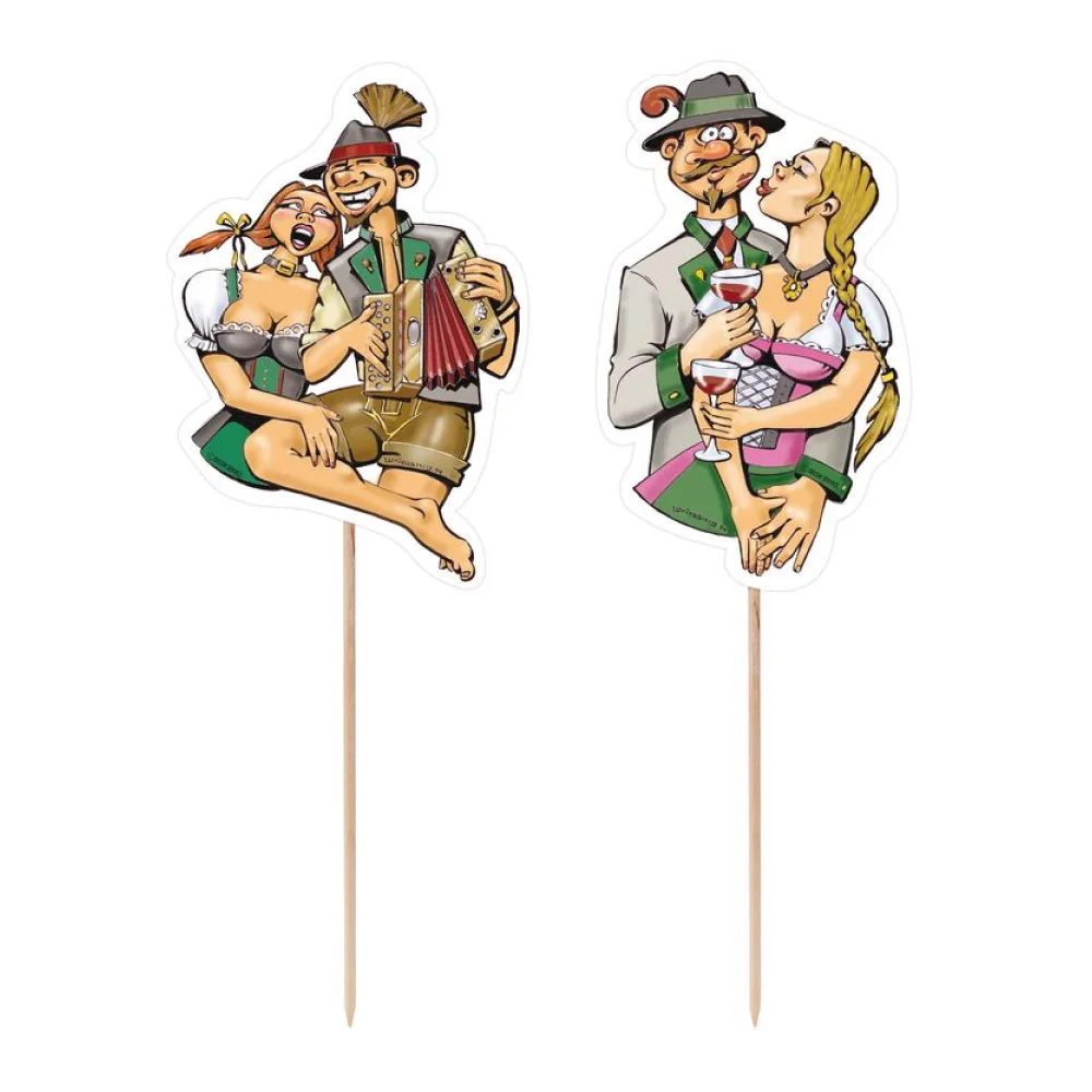 Deko-Picker "Trachtenpärchen Steirisch", 16cm, 100 Stk. – Bild 2