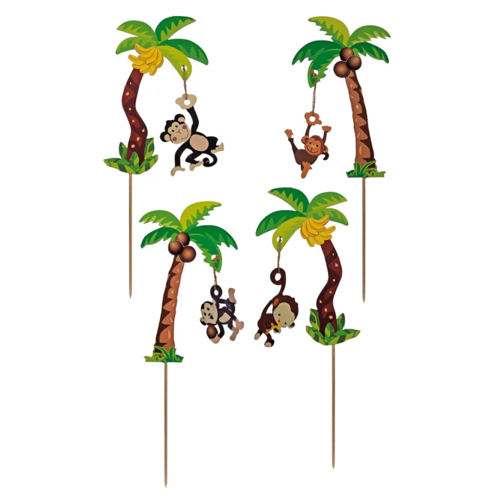 Deko-Picker "Affe auf Palme", 22cm, 100 Stk. – Bild 2