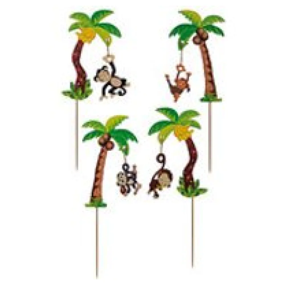 Deko-Picker "Affe auf Palme", 22cm, 100 Stk. – Bild 3
