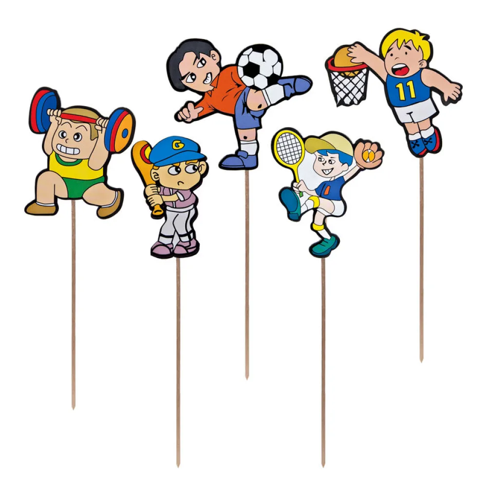 Deko-Picker "Sportler", 19cm, 100 Stk. – Bild 2