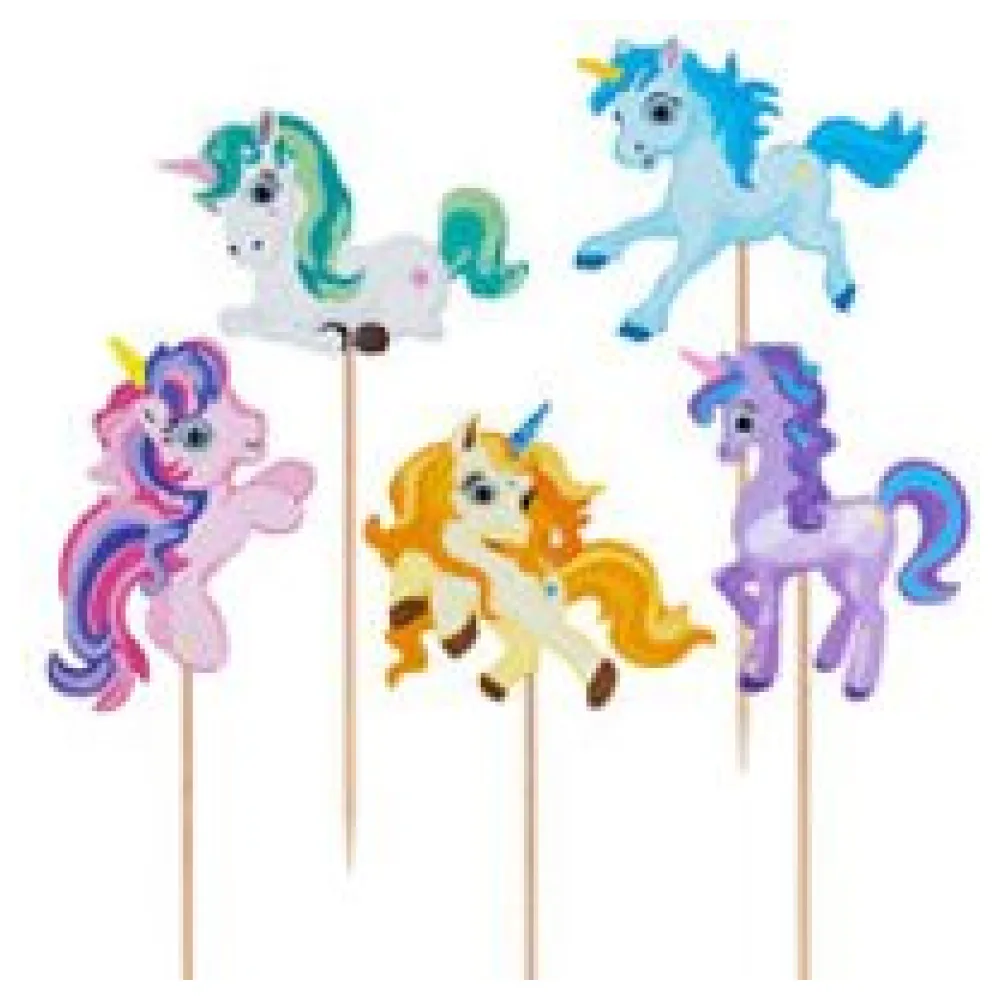 Deko-Picker "Einhorn", 15cm, 100 Stk. – Bild 3