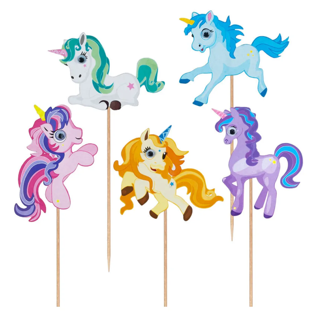 Deko-Picker "Einhorn", 15cm, 100 Stk. – Bild 2