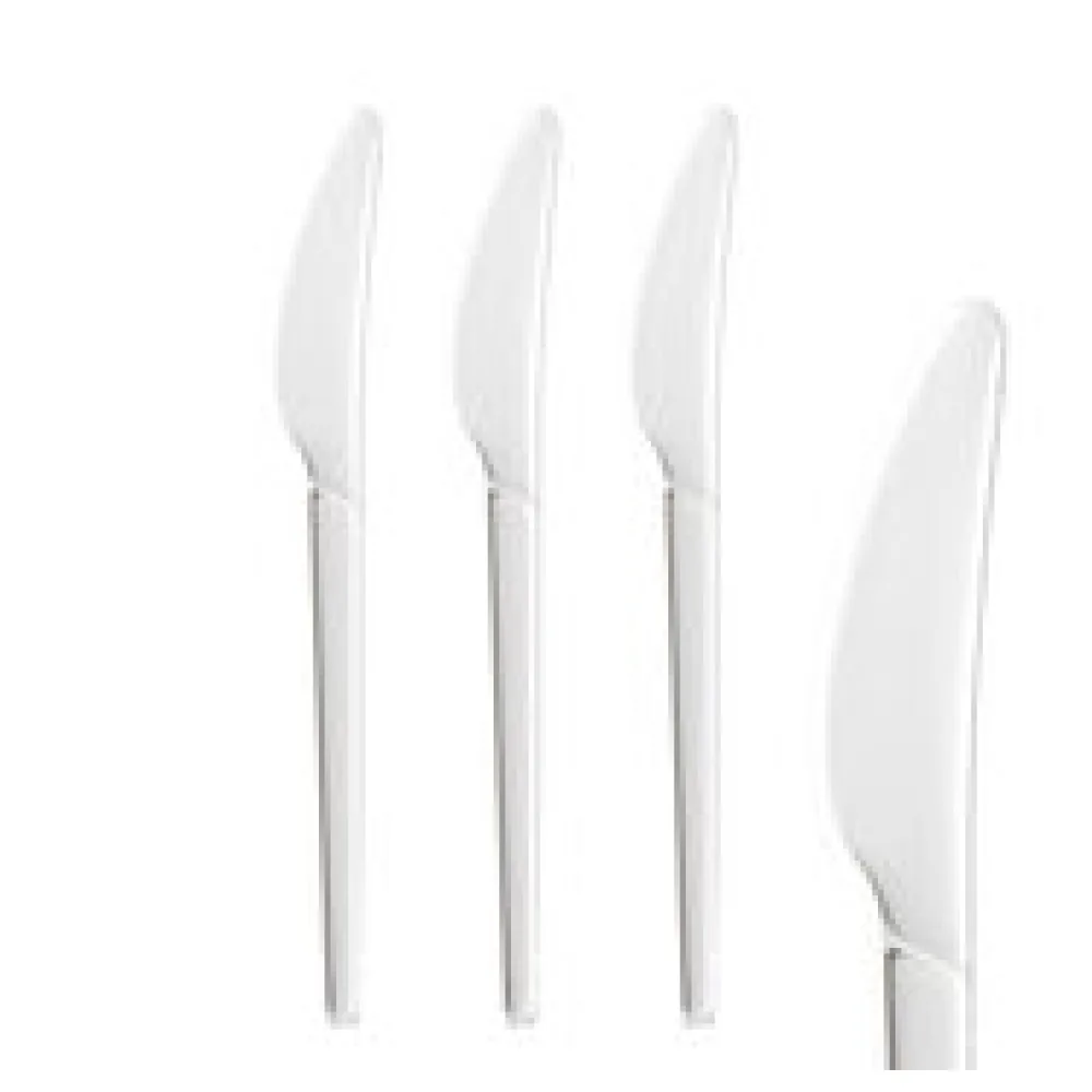BIO Messer aus CPLA, wiederverwendbar, weiß, 16.6cm, 50 Stk.