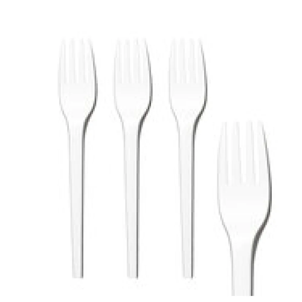 BIO Gabeln aus CPLA, wiederverwendbar, weiß, 16.3cm, 50 Stk.