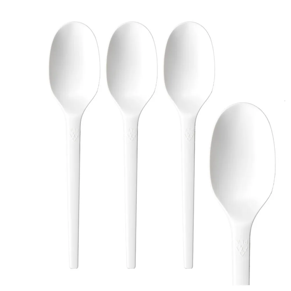 BIO Löffel aus CPLA, wiederverwendbar, weiß, 16.5cm, 50 Stk. – Bild 2