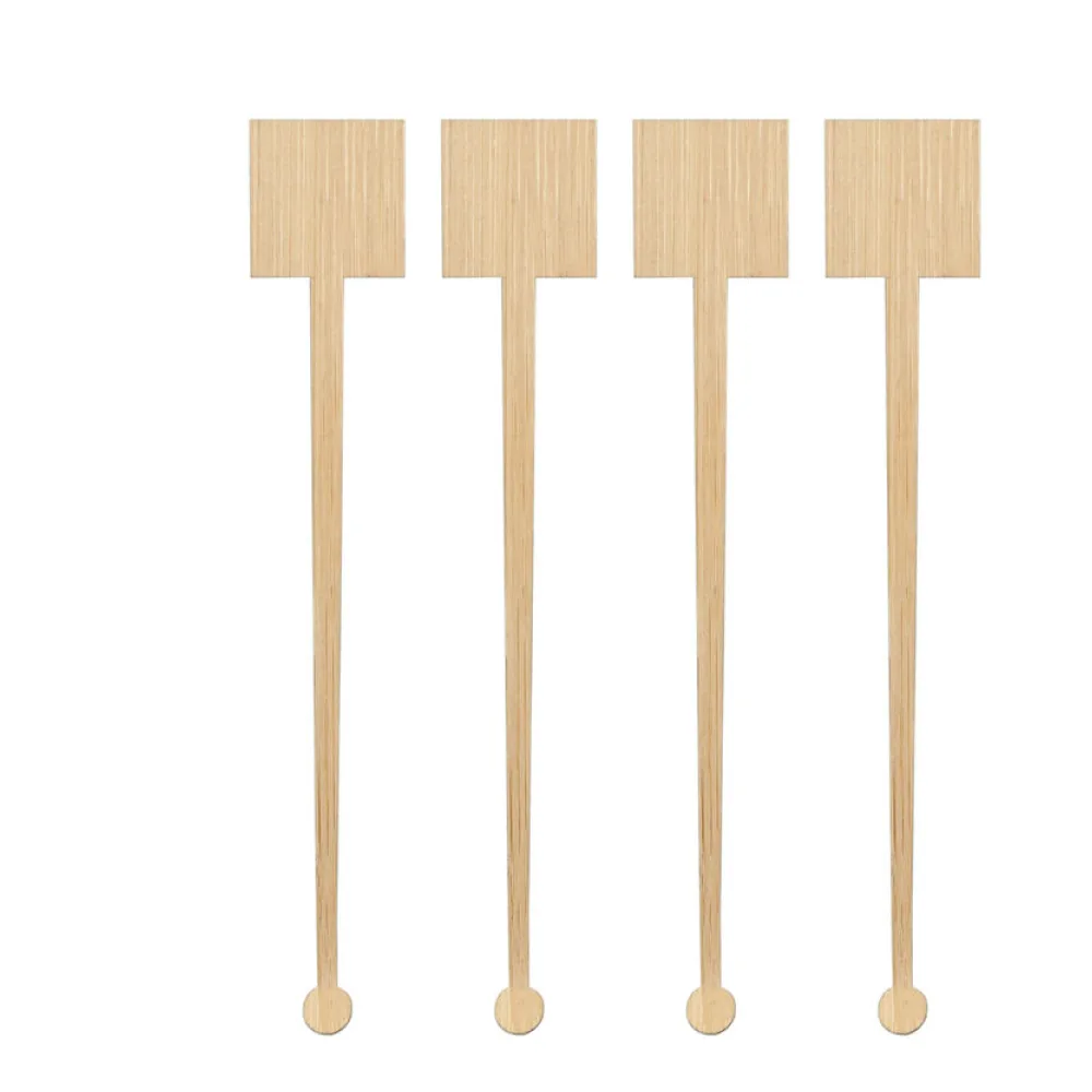 Rührstäbchen "Quadrat" aus Bambus, 17.5cm, 100 Stk. – Bild 2