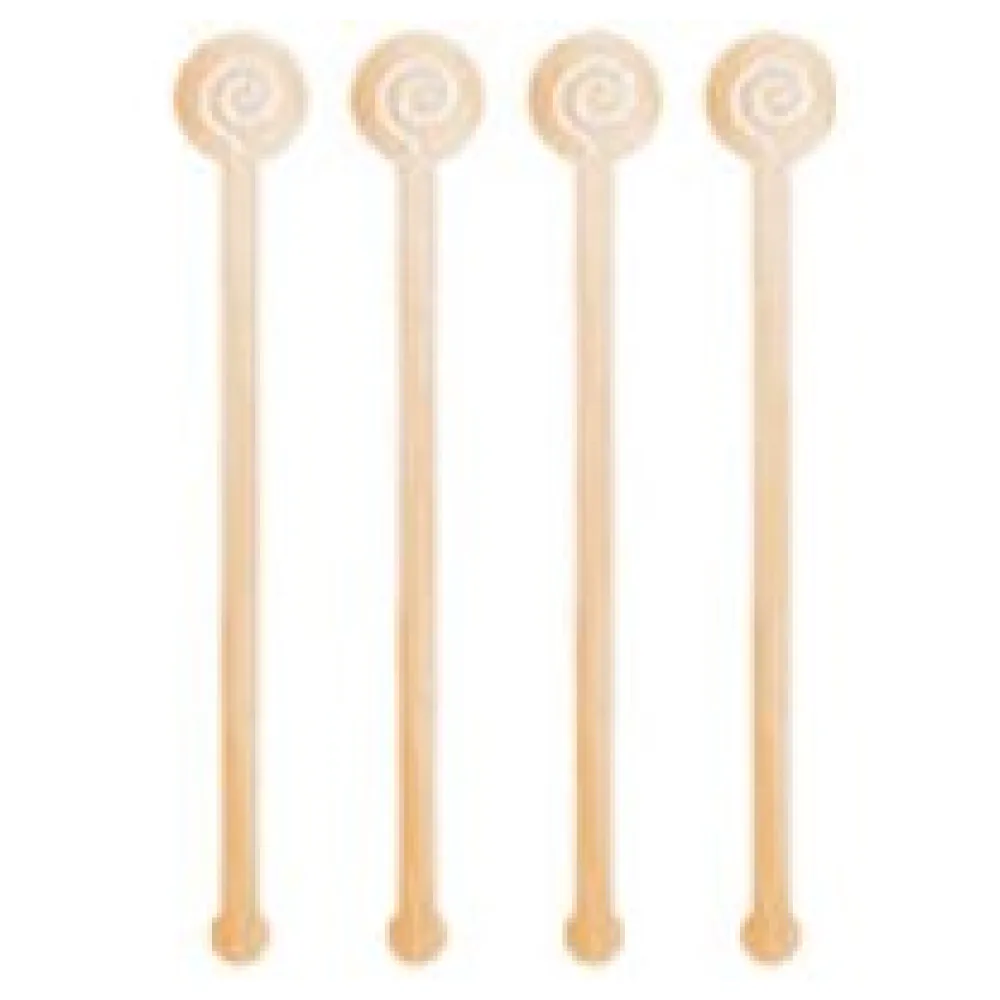Rührstäbchen "Spirale" aus Bambus, 15cm, 100 Stk. – Bild 3