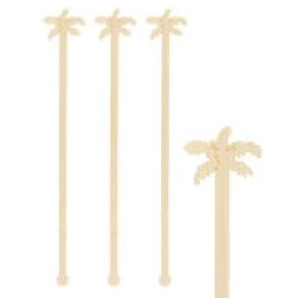 Rührstäbchen "Palme" aus Bambus, 17.5cm, 100 Stk. – Bild 3