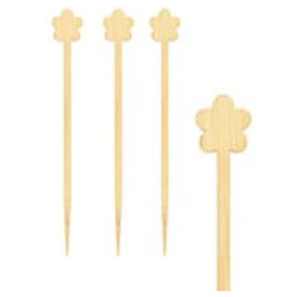 Picker "Blume" aus Bambus, 9cm, 200 Stk. – Bild 3