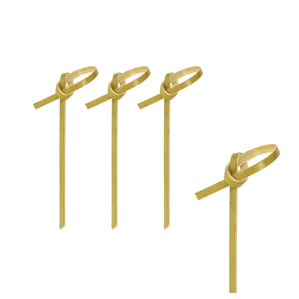 Fingerfood Spieße "Knoten" aus Bambus, 6cm, 250 Stk. – Bild 2
