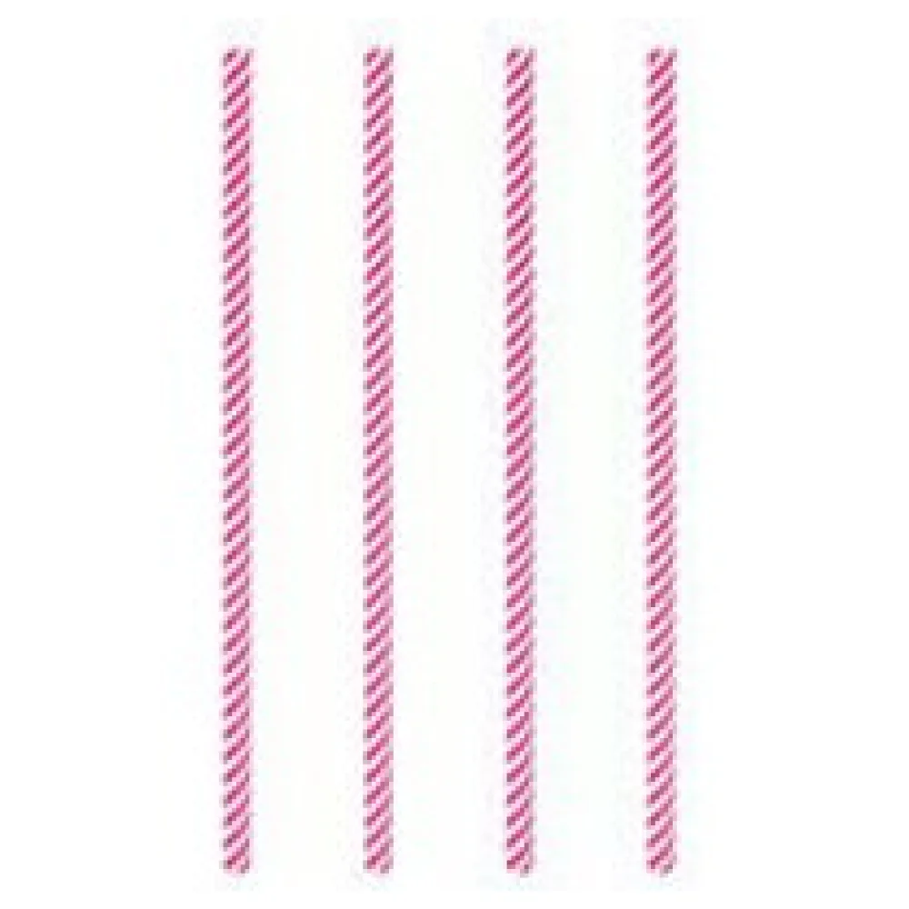 Trinkhalme aus Papier pink gestreift O6mm, 21cm, 100 Stk. – Bild 3