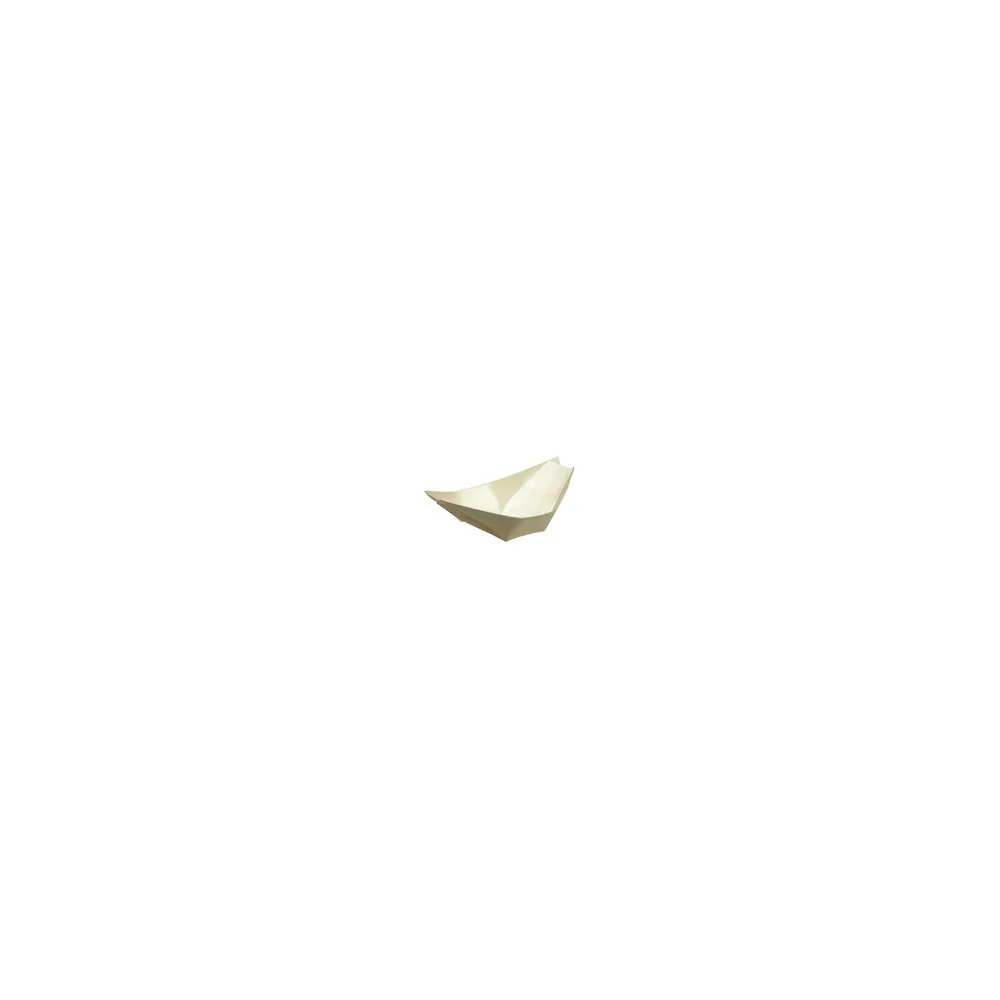 Fingerfood Schalen "Schiffchen" aus Holz, 8cm, 50 Stk.