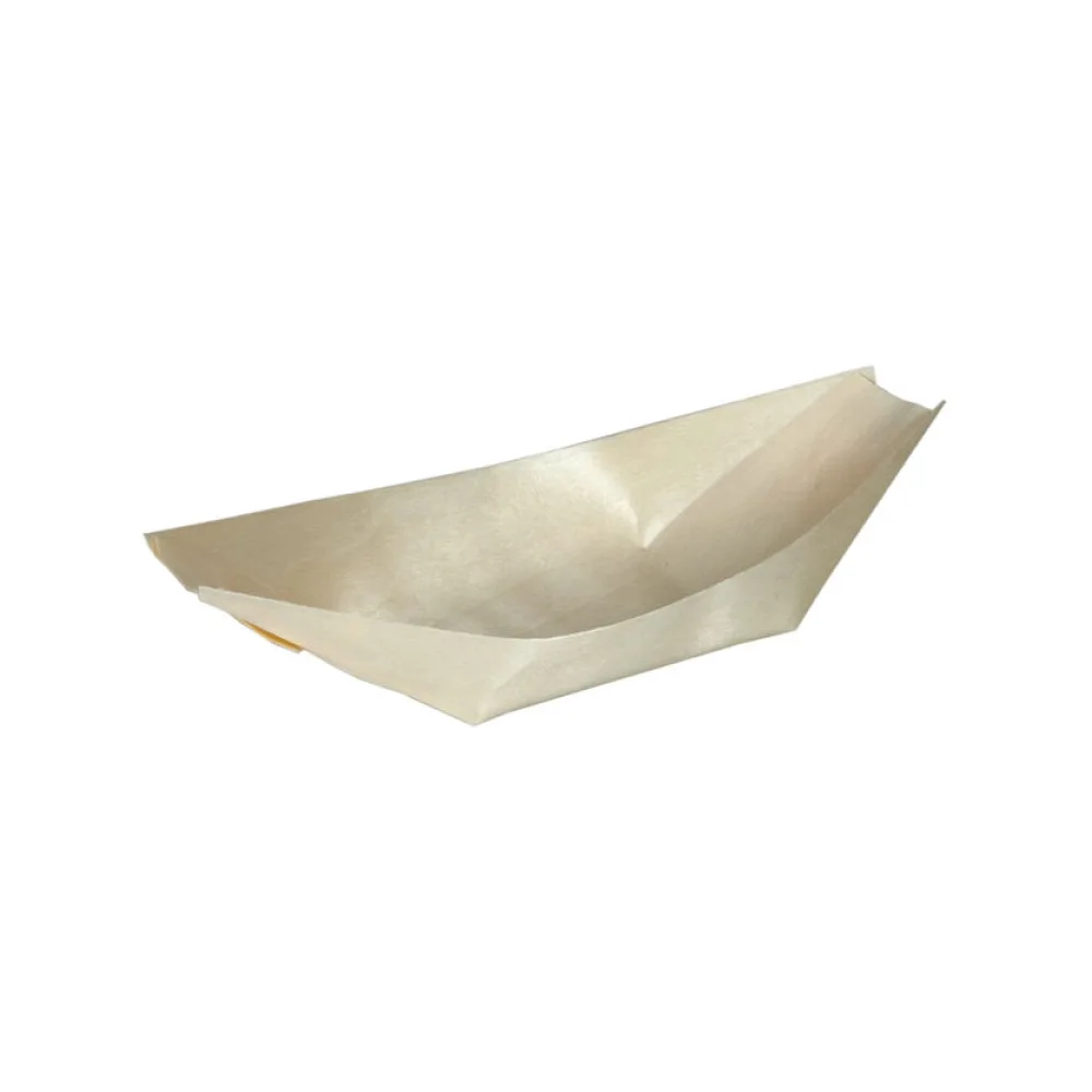 Fingerfood Schalen "Schiffchen" aus Holz, 20cm, 50 Stk. – Bild 2