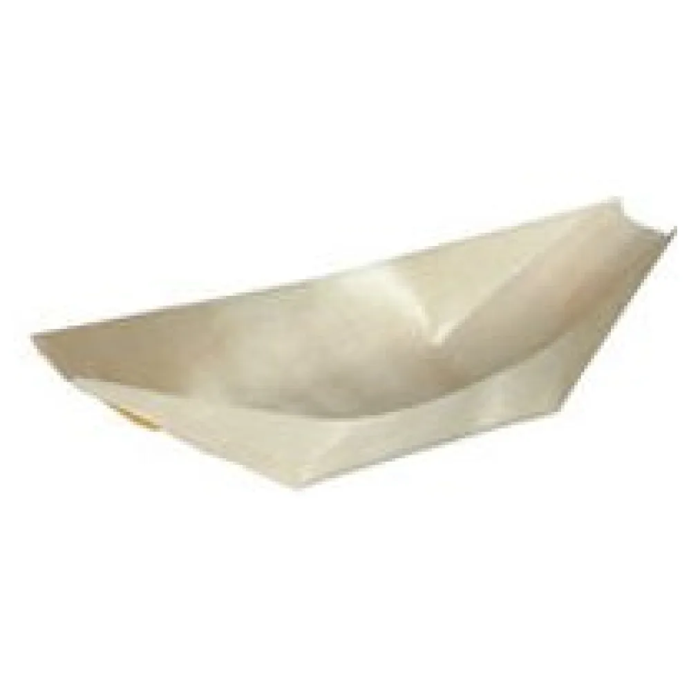 Fingerfood Schalen "Schiffchen" aus Holz, 25cm, 50 Stk. – Bild 3