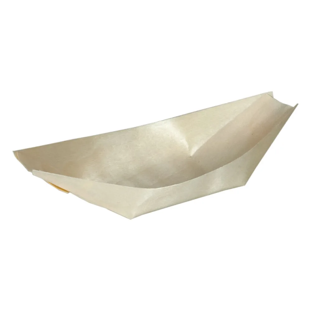 Fingerfood Schalen "Schiffchen" aus Holz, 25cm, 50 Stk. – Bild 2