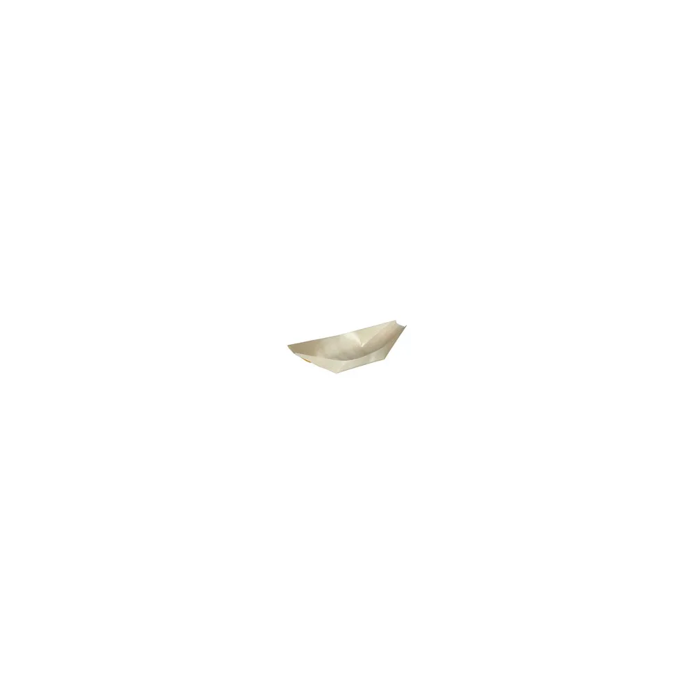 Fingerfood Schalen "Schiffchen" aus Holz, 25cm, 50 Stk.