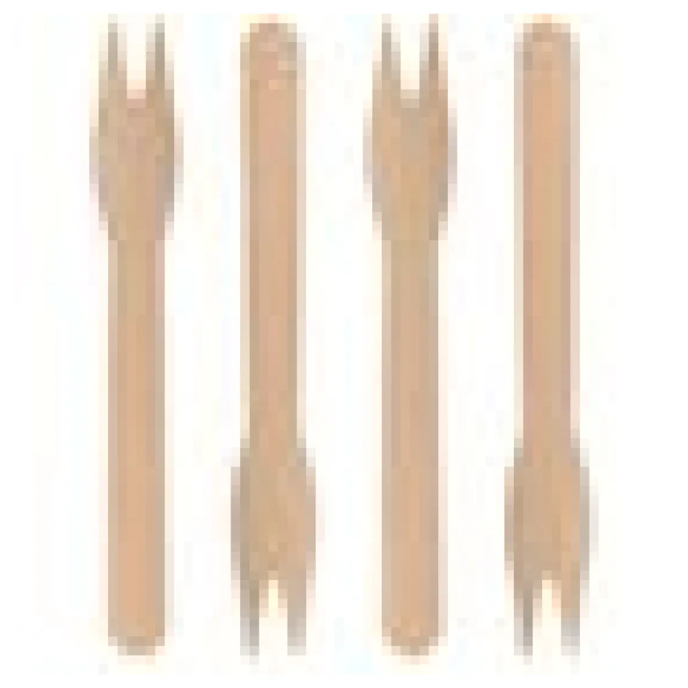 Snackgabeln, aus Holz, 12cm, 500 Stk. – Bild 4