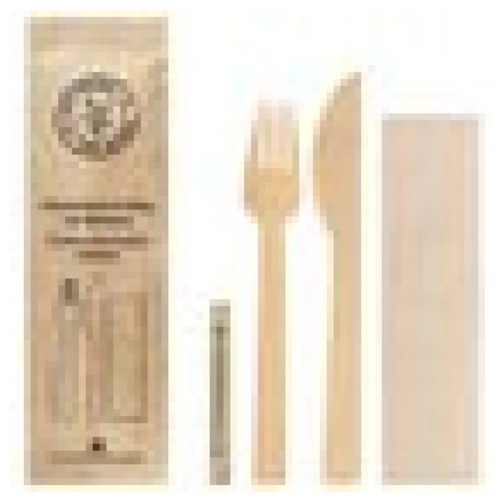 Bestecksets 4-teilig, aus Bambus, 21cm, 25 Stk. – Bild 4