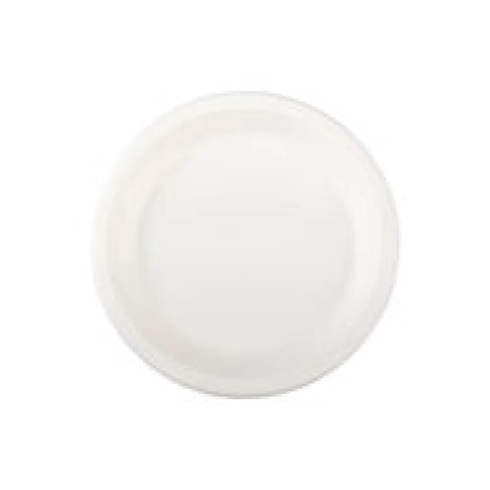 Teller aus Bagasse, naturweiß, rund O18cm, 50Stk.