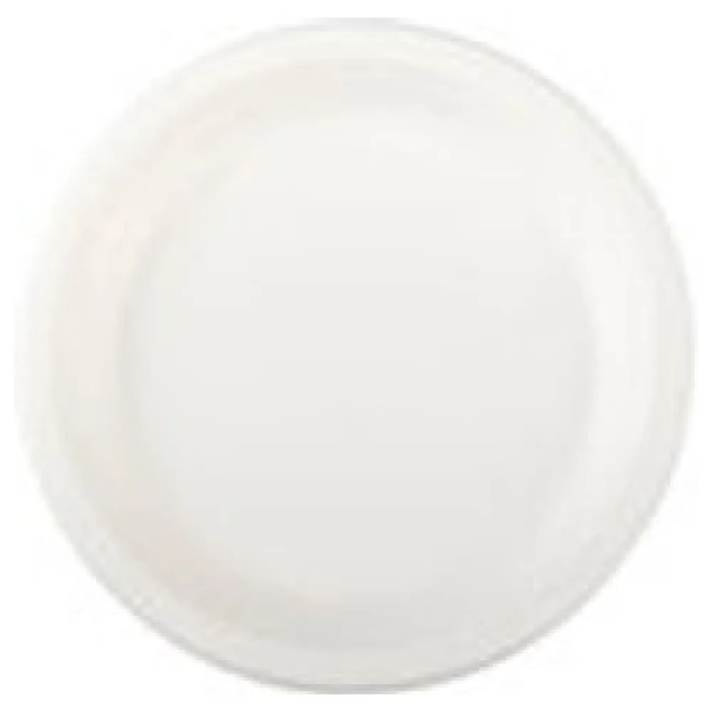 Teller aus Bagasse, naturweiß, rund O18cm, 50Stk. – Bild 3