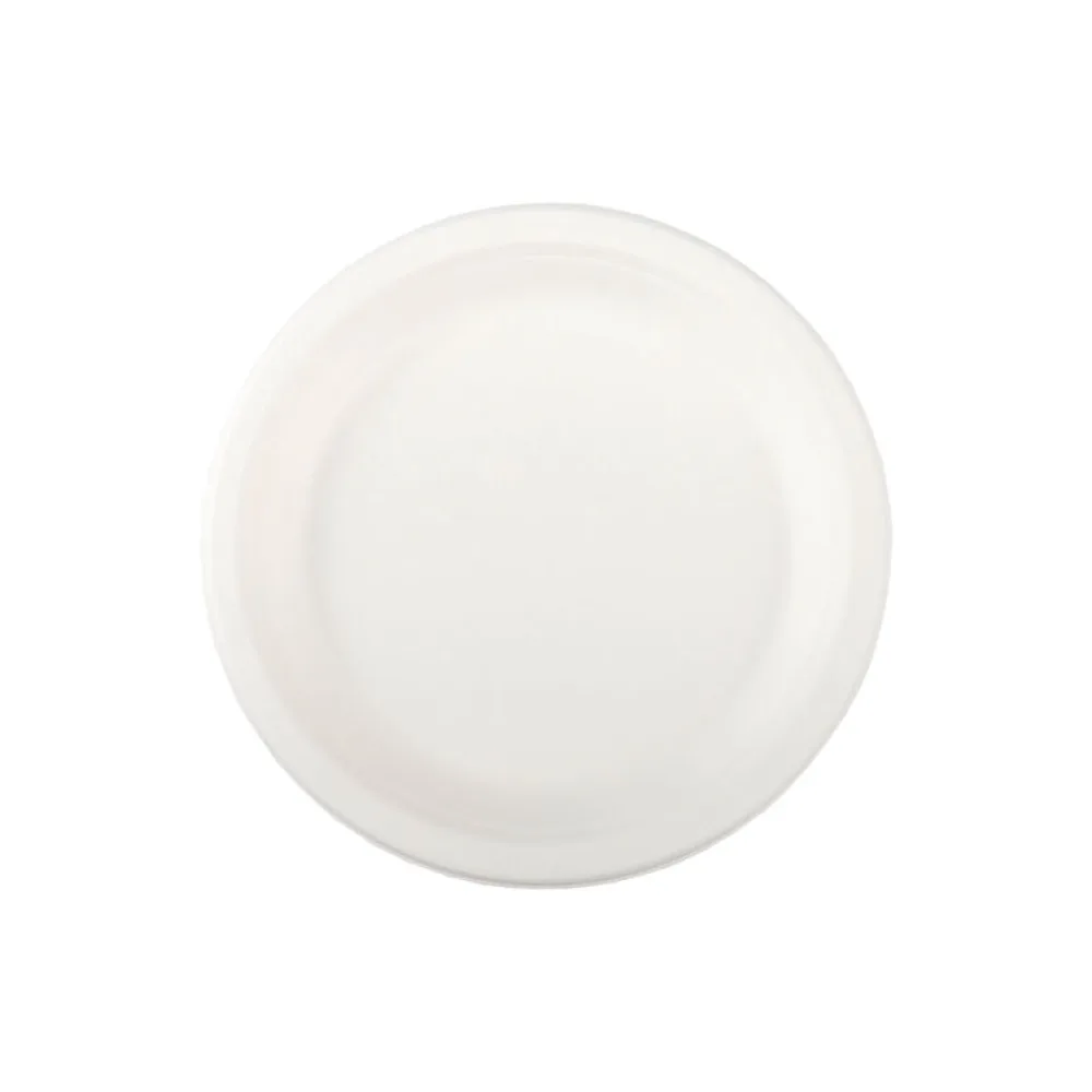 Teller aus Bagasse, naturweiß, rund O18cm, 50Stk. – Bild 2