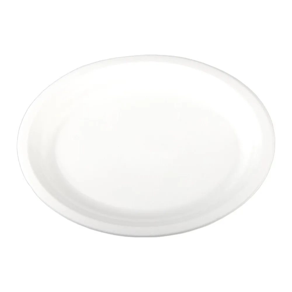Platten aus Bagasse, naturweiß, oval 32x25cm, 50Stk. – Bild 2