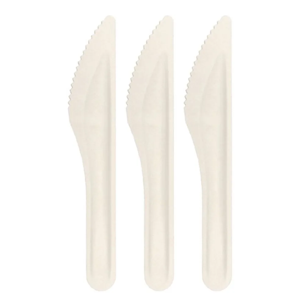 Messer aus Bagasse, naturweiß, 16cm, 100Stk. – Bild 2