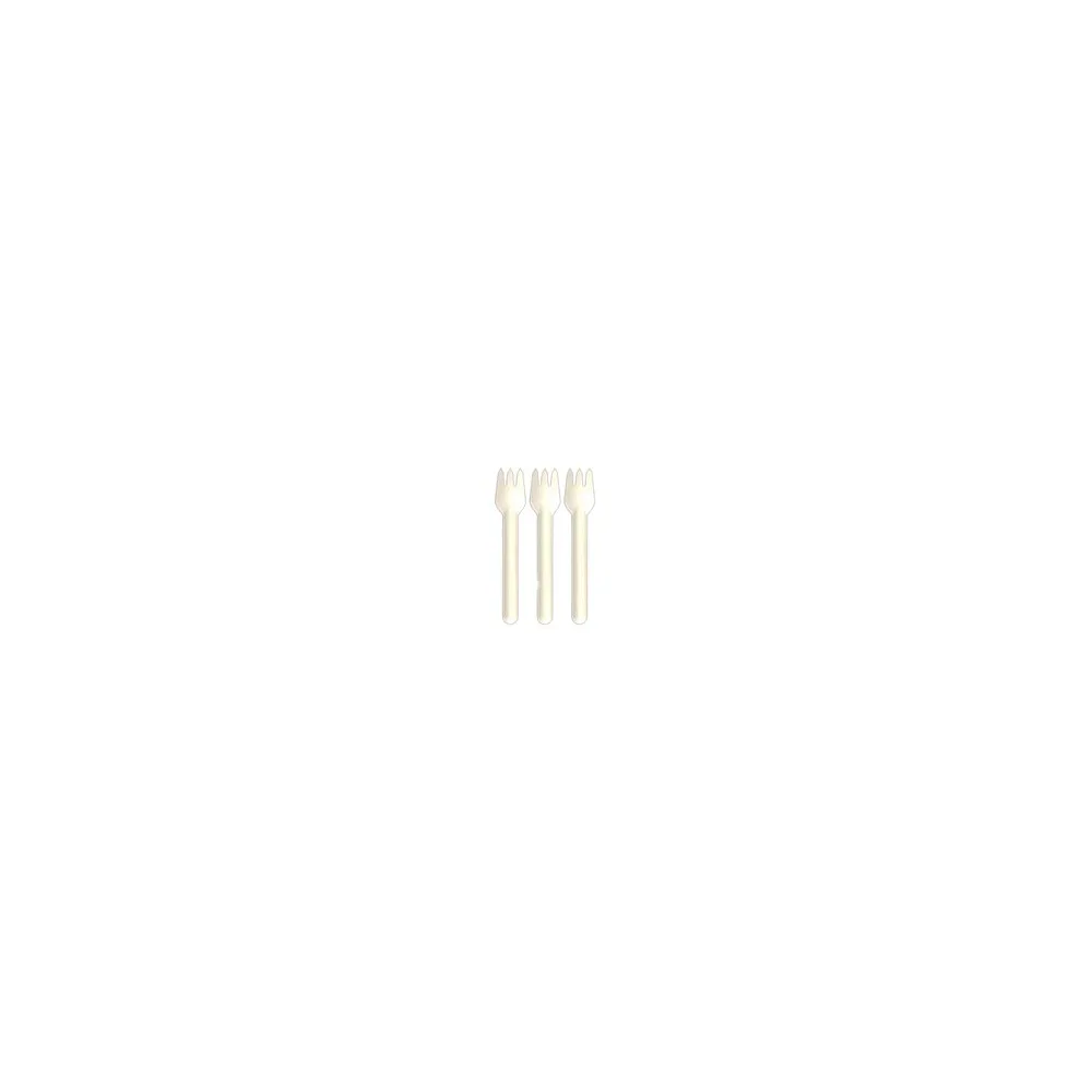 Gabeln aus Bagasse, naturweiß, 15.5cm, 100Stk.
